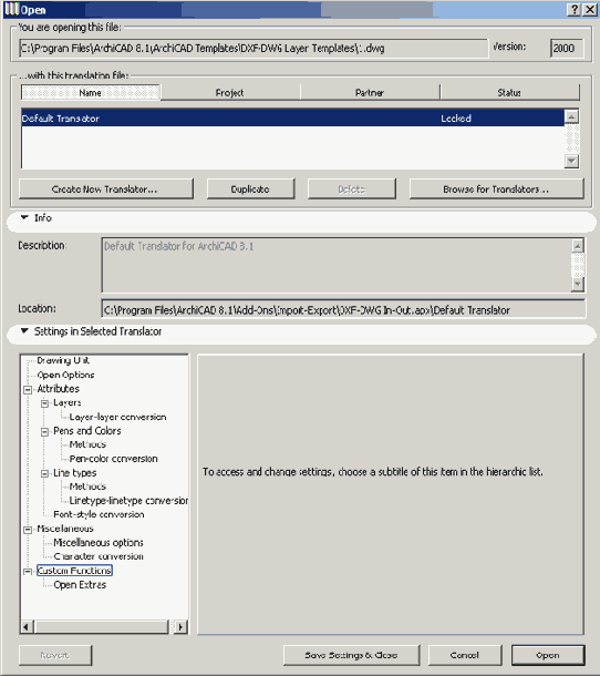 ������ ������ �������� DXF/DWG