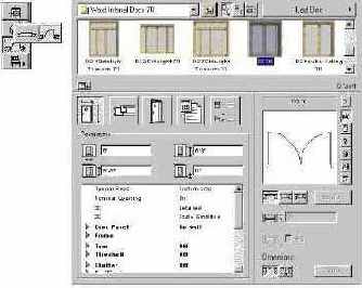 Редактирование параметров двери