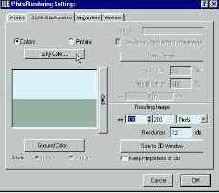 PhotoRender Size & Background