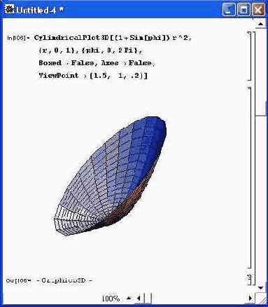 Пример построения фигуры, видимой из заданной точки просмотра