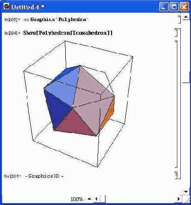 Построение полиэдра Icosahedron