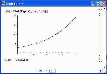 Построение графика экспоненты в полулогарифмическом масштабе