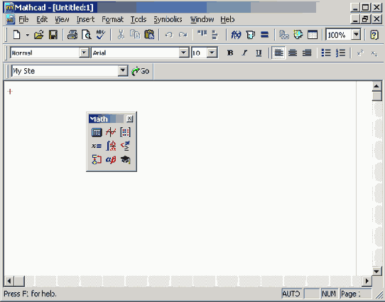 ���� ���������� Mathcad 12 � ������ ����������