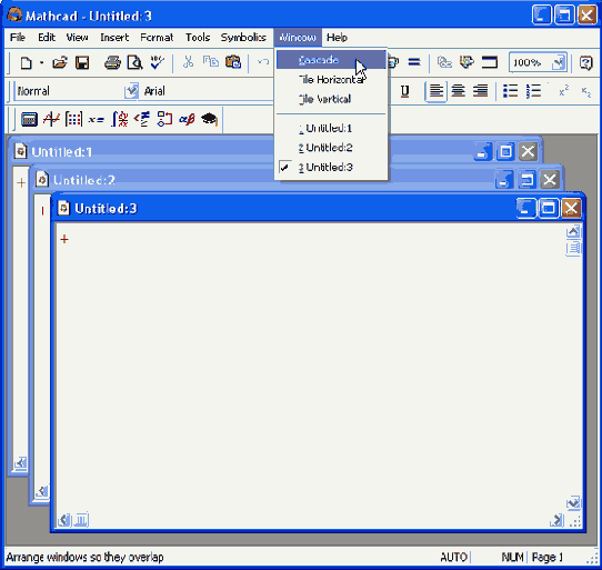 Расположение документов каскадом
