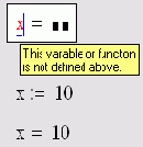 Обычное присваивание сказывается только на нижеследующей части документа