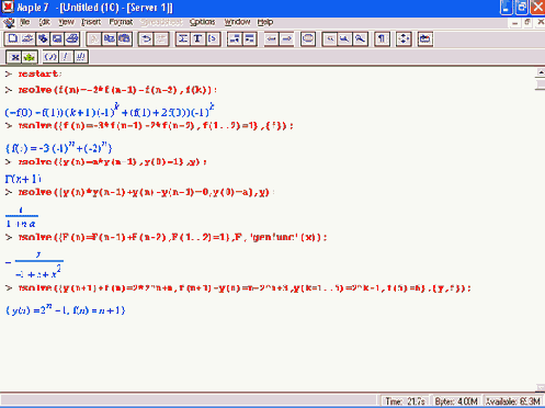 ������� ������������ ��������� � rsolve