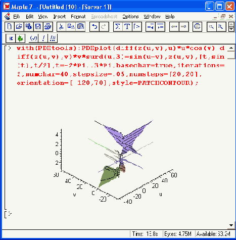 ������� PDEplot ������ DEtools