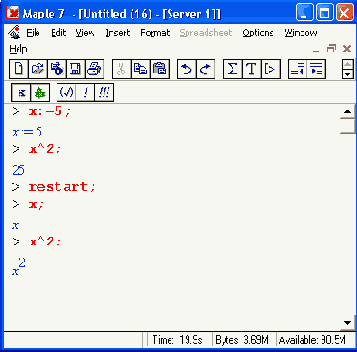 ������ �������� ������������ � ������� restart