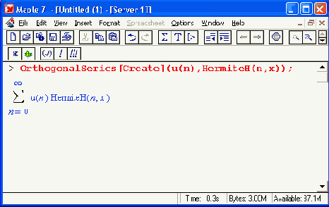 ����� ��� ������ � ������ ������������� ����������� OrthogonalSeries