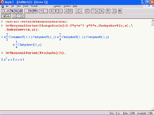 ����� ��� ������ � ������ ������������� ����������� OrthogonalSeries