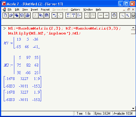 ������� ��������� �������� � ����������� ������ LinearAlgebra