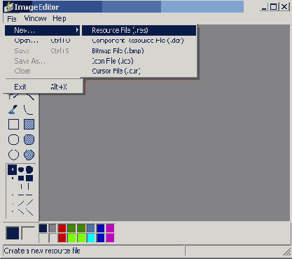 Чтобы создать файл ресурсов выберите