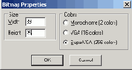 В диалоговом окне Bitmap Properties