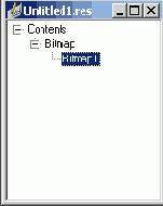 Окно файла ресурсов после добавления ресурса Bitmap