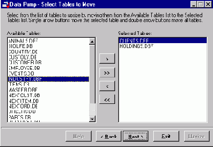 ������� �������������� ������ � ������� Data Migration Wizard