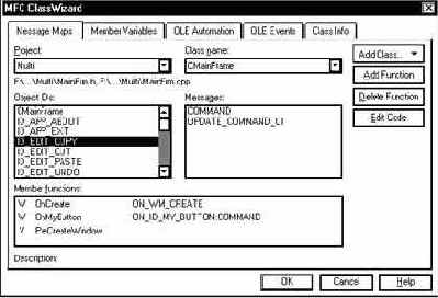 MFC ClassWizard � ������� ����������
