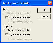 ���������� ���� Link Options