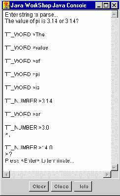 ������ �������� ������ � ���������� StreamToken
