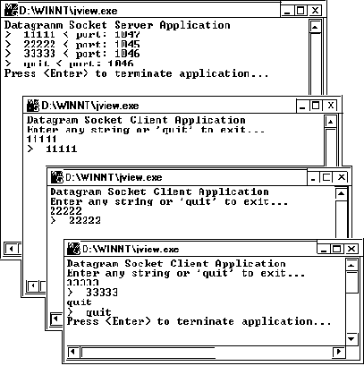 ���������� DatagramServer � DatagramClient