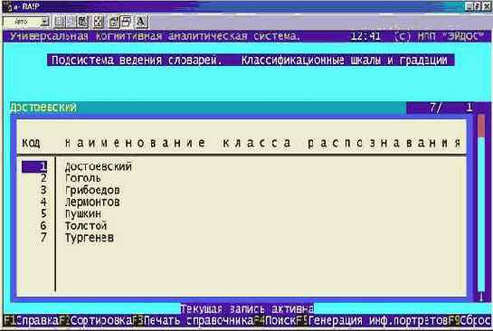 Выполнить формализацию предметной области.