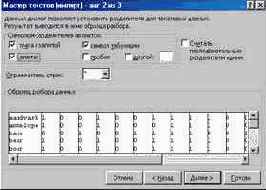 Подготовка и ввод обучающей выборки