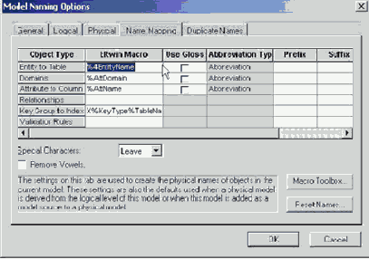 Использование языка макрокоманд в AllFusion ERwin Data Modeler
