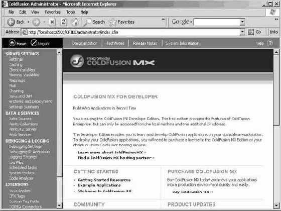 ��������� ColdFusion ��� �������� ����������� �����