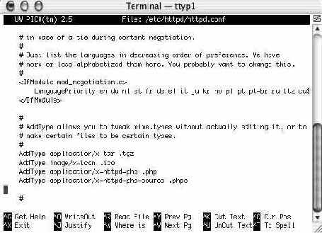 ��������� PHP ��� Mac OS X