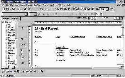 ����������� ����������� Crystal Reports ����� 