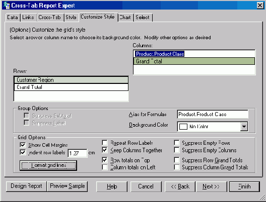 �������� �����-������ (Cross-Tab Report)