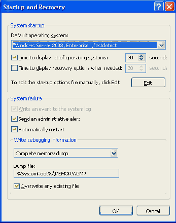 ���������� ���� Startup and Recovery