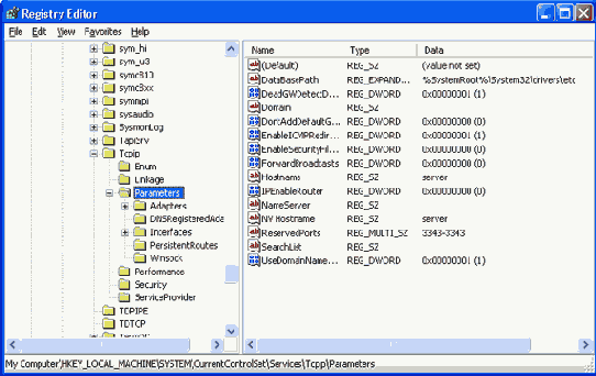 ���� ������� HKEY_LOCAL_MACHINE\SYSTEM\CurrentControlSet\