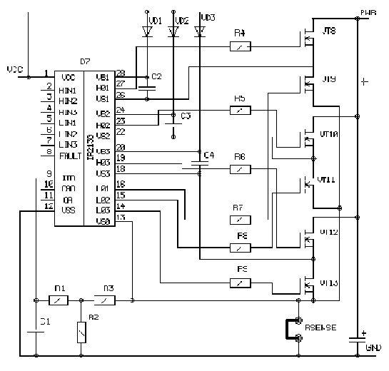 Драйвер трехфазного моста