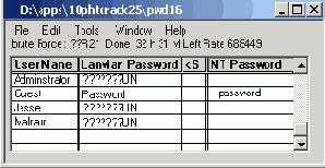 Утилита L0phtcrack взломала половину