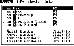 �������� ������� �������� ��� ������ ��������� DISKEDIT.EXE