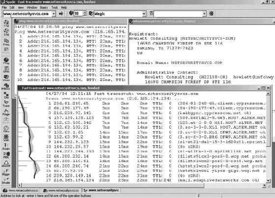 ��������� � ���������� Sam Spade for Windows