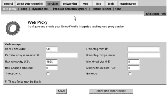 ����������������� ����������� ������ SmoothWall