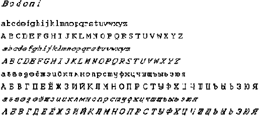 Классификация шрифтов