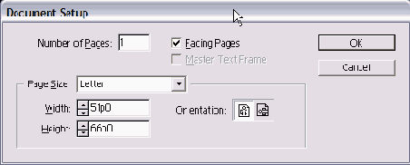 ���������� ���� Document Setup ��� �������� ���������