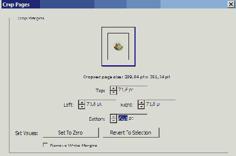 Обрезка страницы