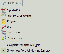 ������������� ������������, ������� ������������ � ������ ����� ���������� Acrobat
