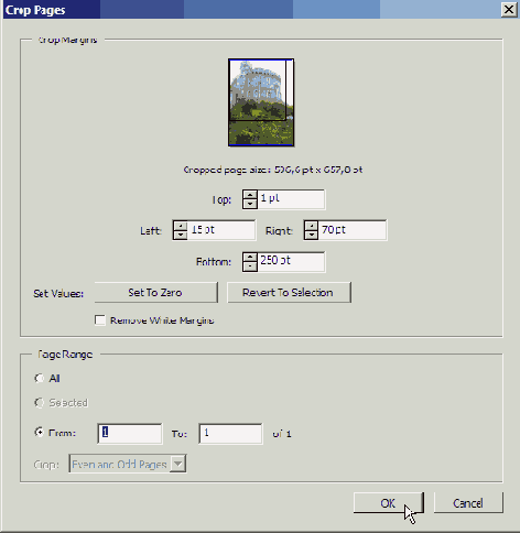 Обрезка рисунков в формате Adobe PDF