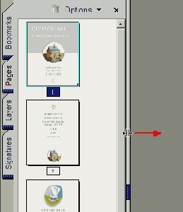 Перестановка страниц с помощью эскизов страниц