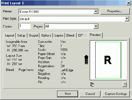 ������� Preview ����������� ���� Print