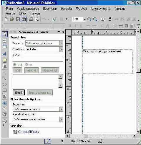��������� �1 Microsoft Publisher (II)