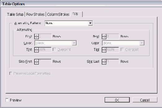 ������� Fills ����������� ����