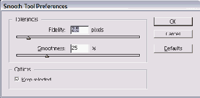 ���������� ���� Smooth Tool Preferences