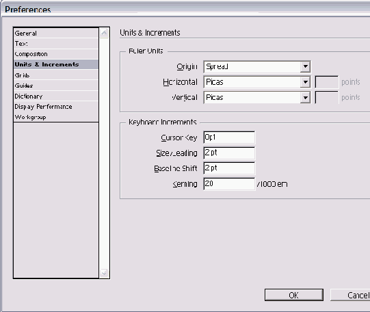 ��������� ��������� Units & Increments