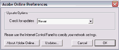 ��������� ���������� �� ������ Adobe Online