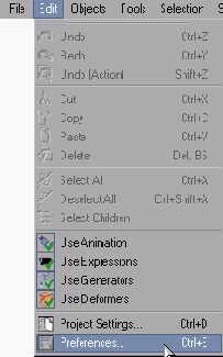 ��� �������� ���� Preferences �������� Edit > Preferences
